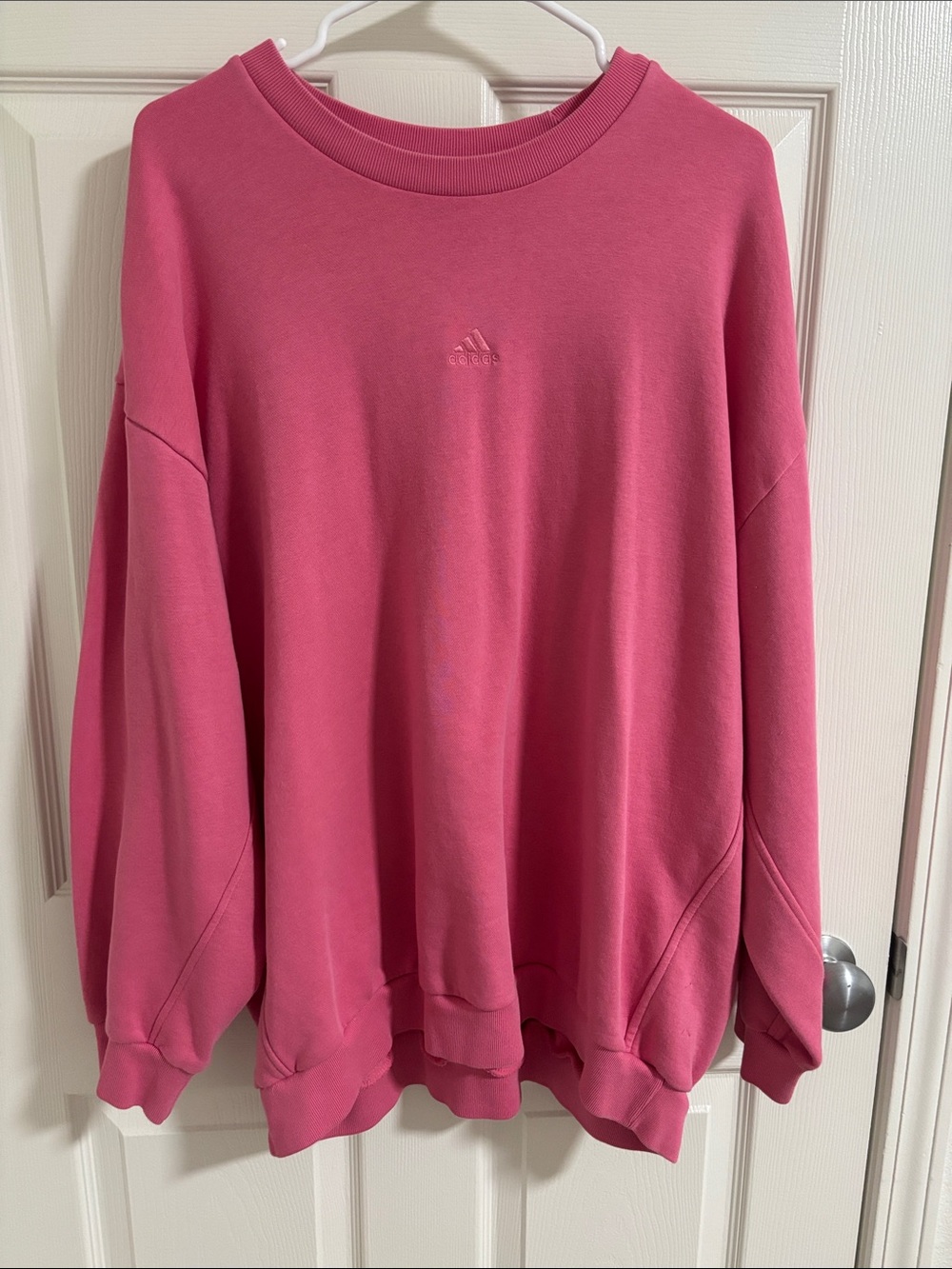 adidas Pink Oversized Crewneck